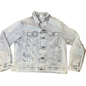 Vintage Bristol Blues Acid Wash Denim Jean Jacket Women’s Size 46 XL Made In USA
